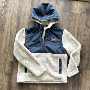 Hurley Men´s Sherpa Bone/Blue Outdoors Gorpcore Hoodie Size S